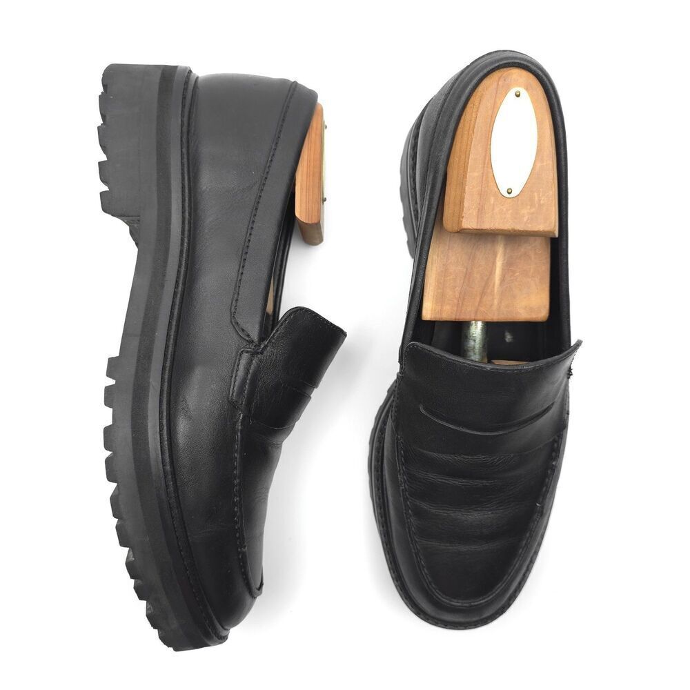 EVERLANE Lug Sole Penny Loafer Old Money Academia Trad Preppy Quiet Luxury Black
